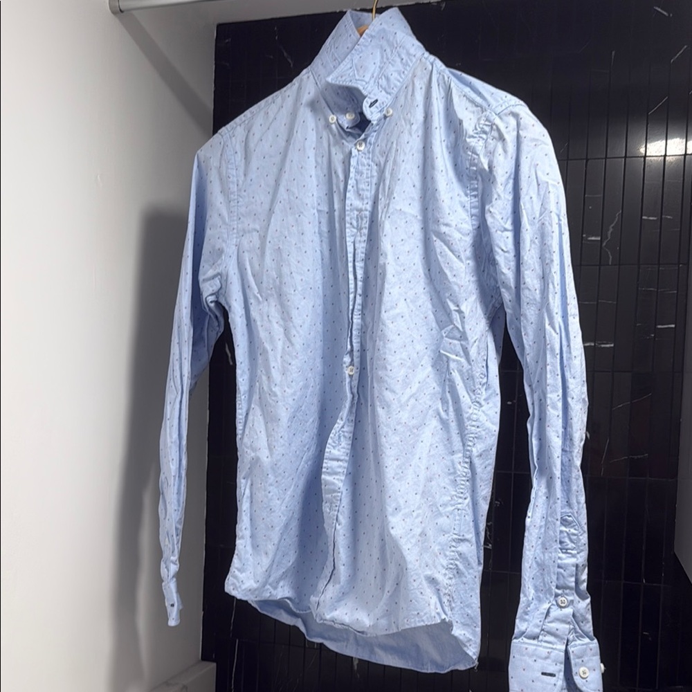 Zara Blue Casual Button Down Shirt